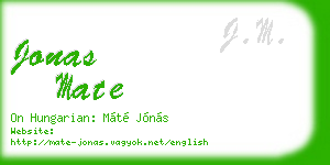 jonas mate business card